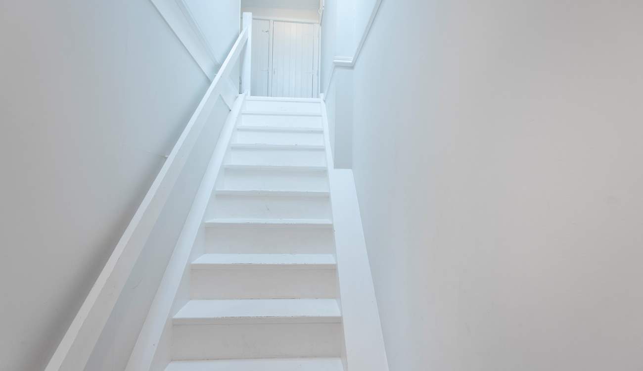 The stairs leading to bedroom 3.