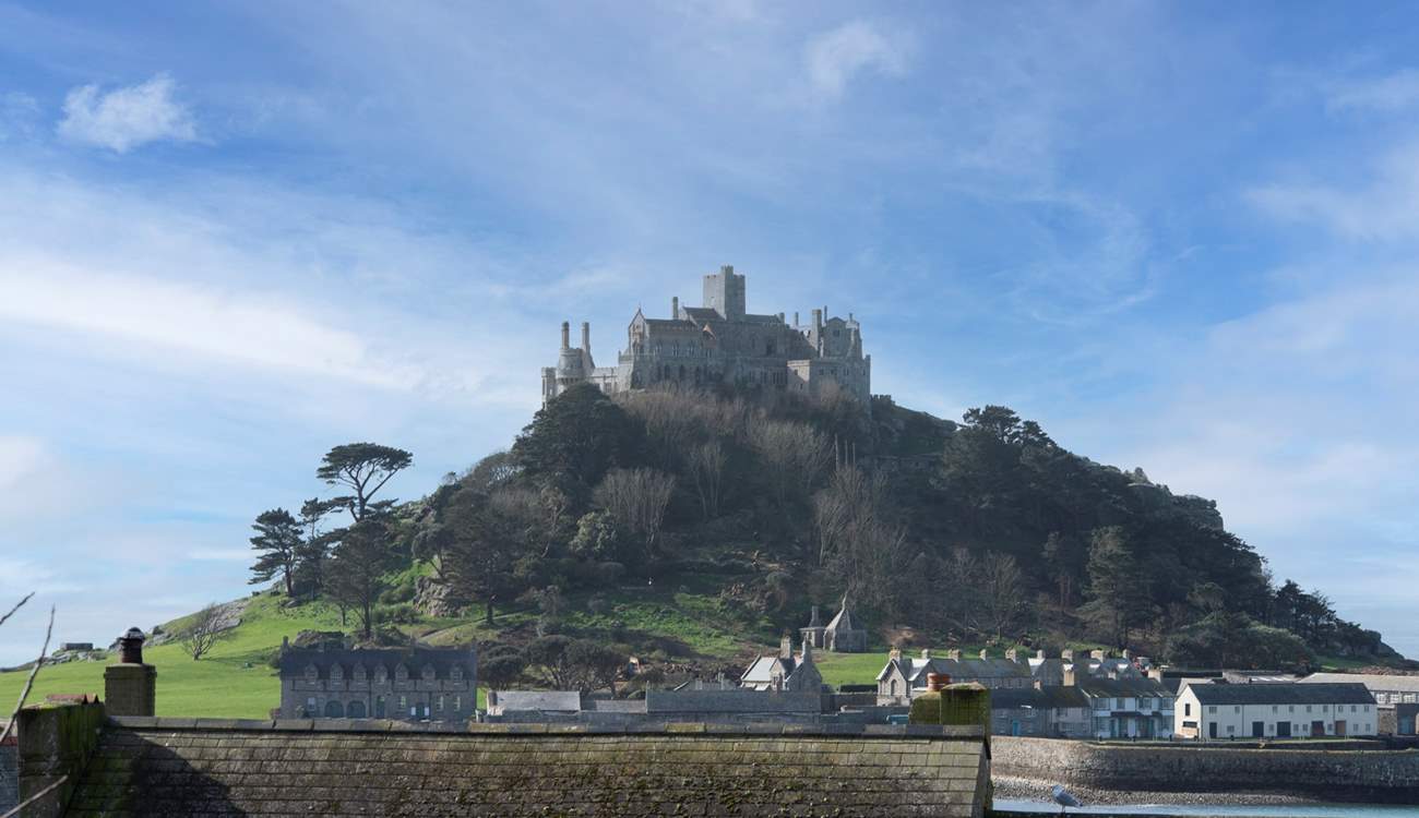 The majestic St Michael's Mount directly in front of you.