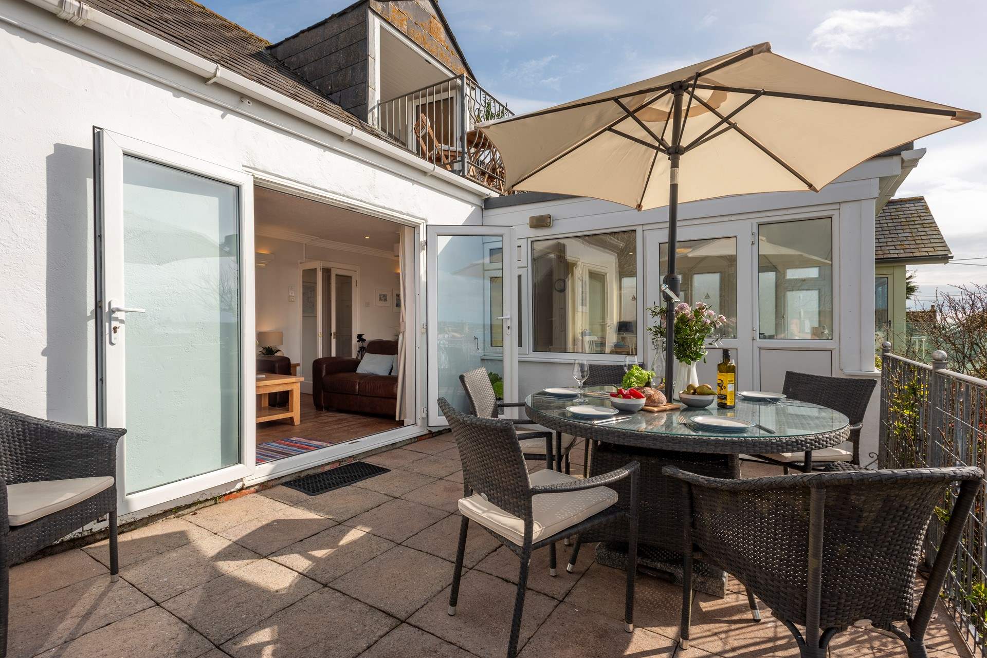 The sitting-room leading to the terrace.