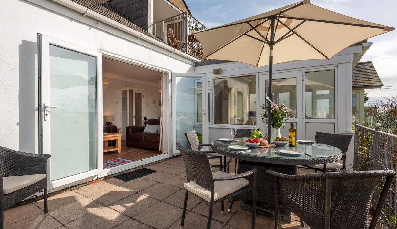 The sitting-room leading to the terrace.