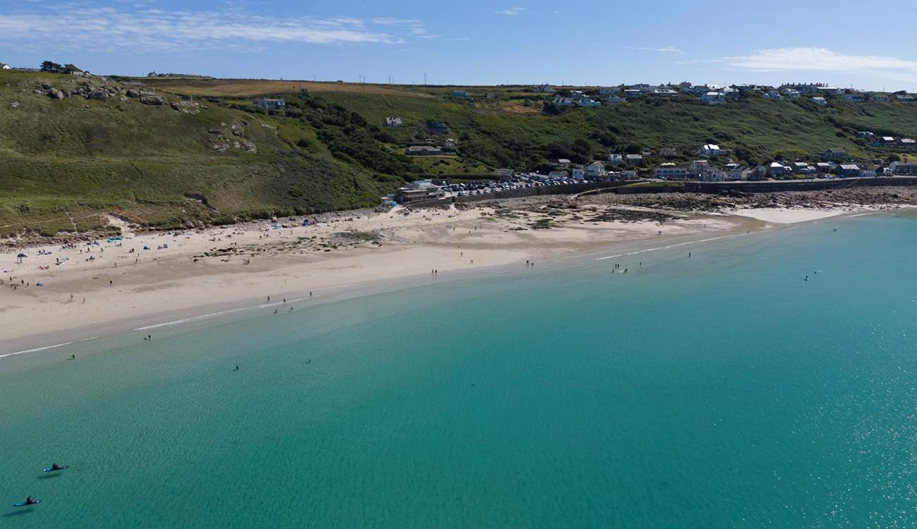 You have come this far, so explore this stunning part of the county. Here is the sandy stretch of beach in Sennen.