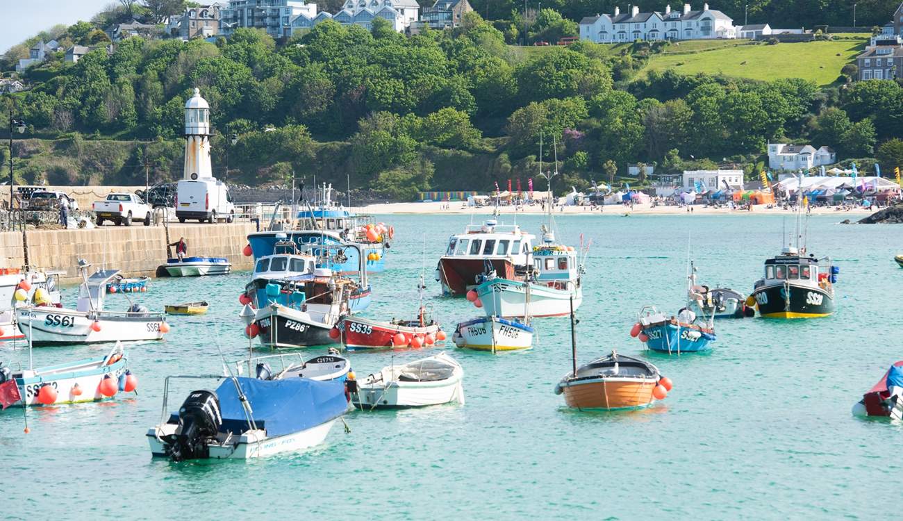Visit nearby St Ives with its numerous art galleries, including the Tate, showcasing local art.