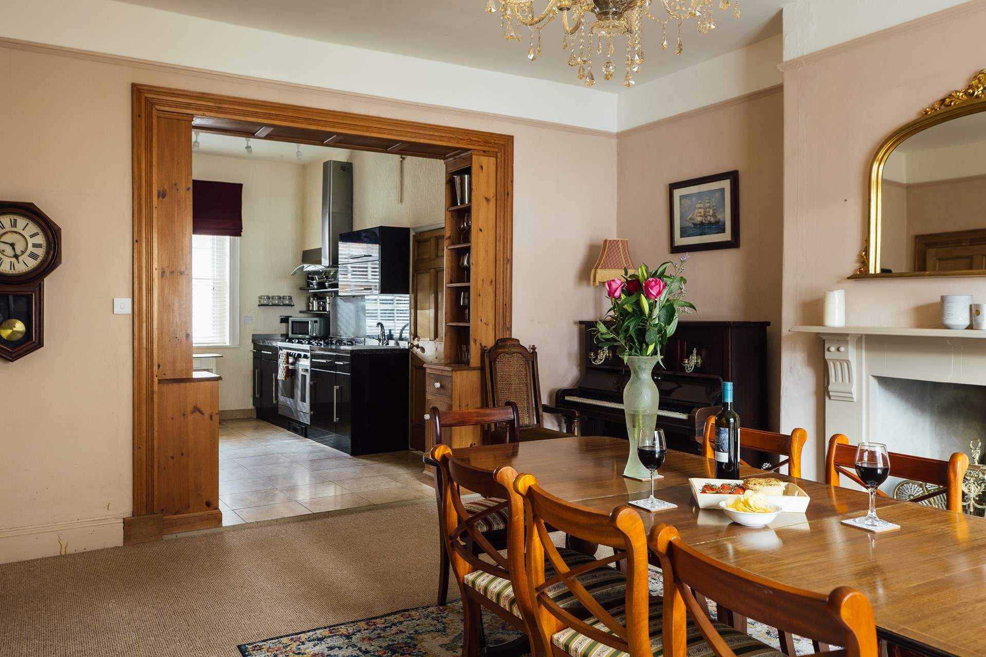 The open plan design is great for get-togethers. 