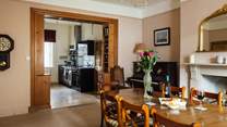 The open plan design is great for get-togethers. 