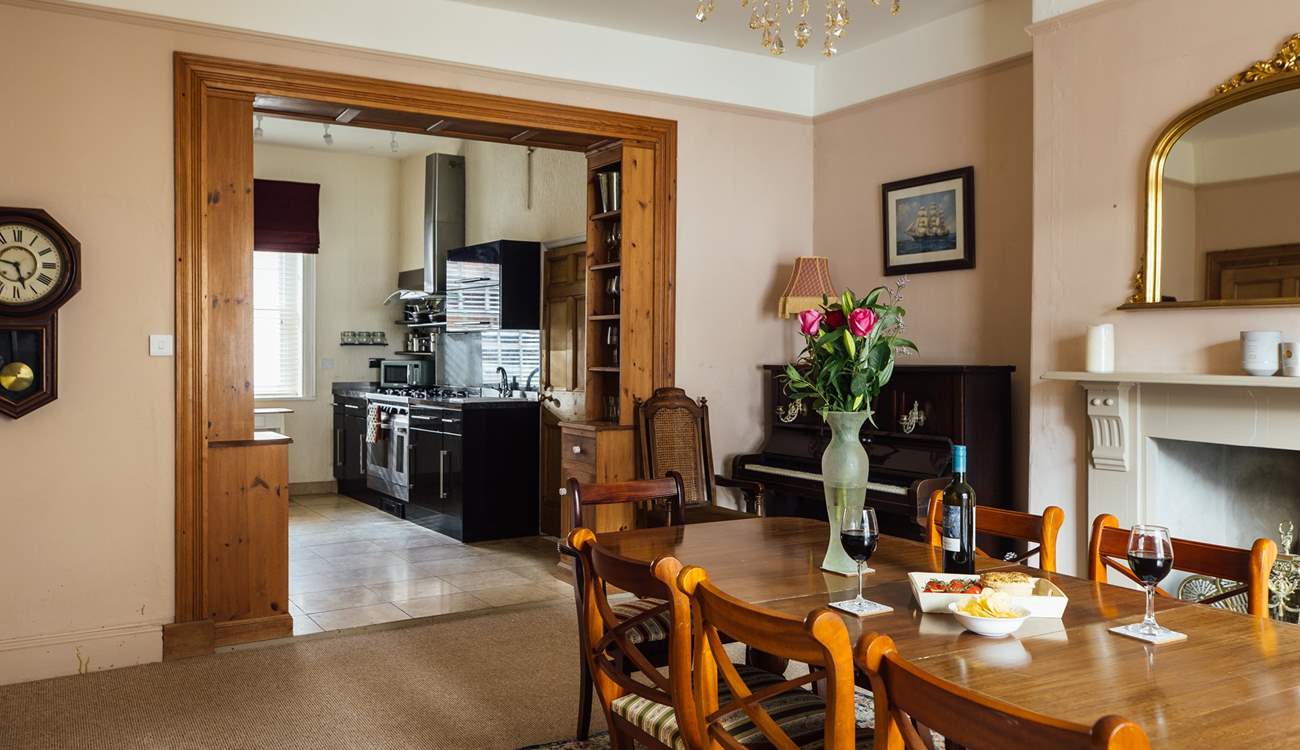 The open plan design is great for get-togethers. 