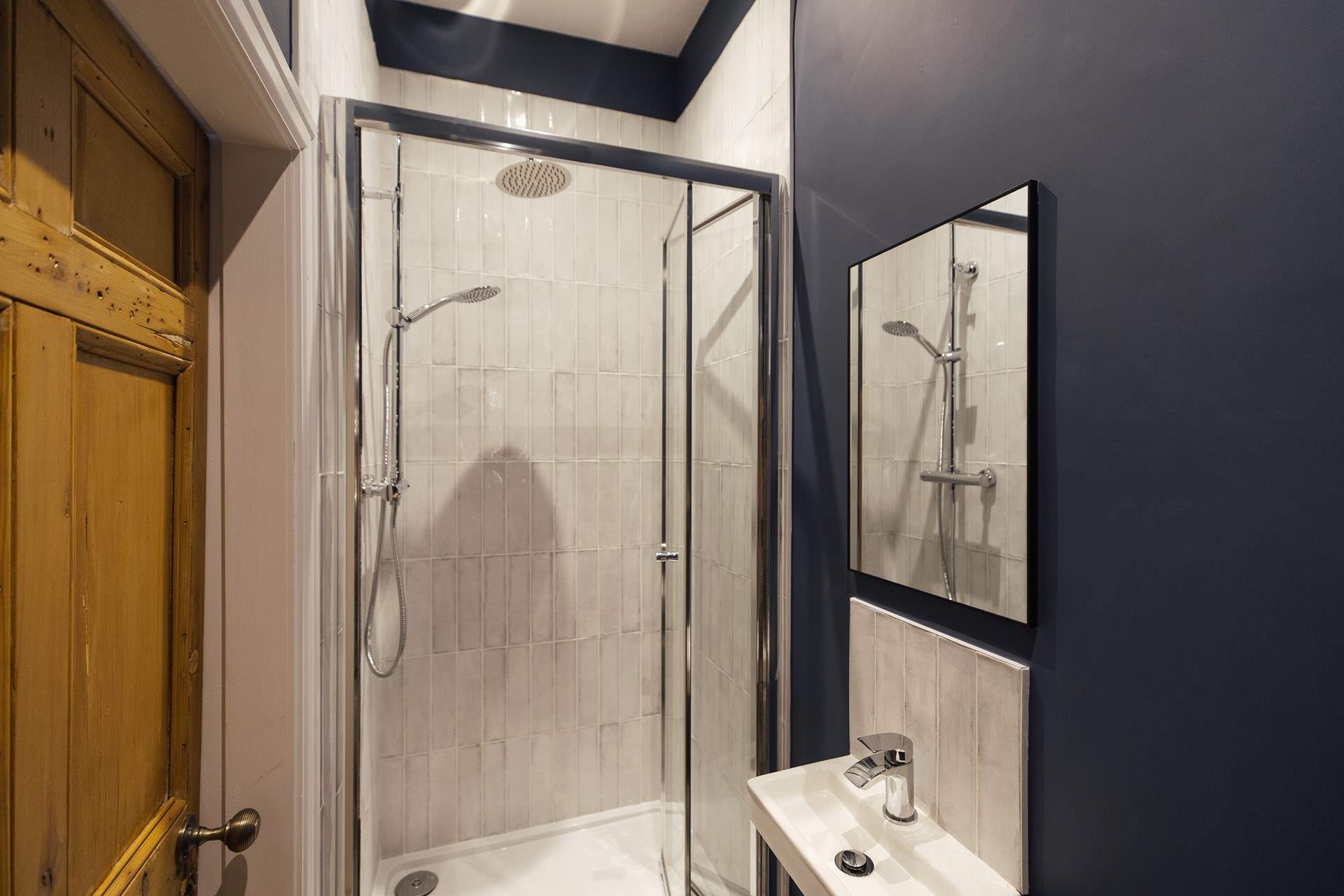 Start the day with a refreshing shower. 