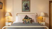 Splashes of colour in the luxurious bedrooms. 