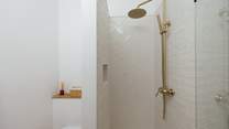 Take a hot shower after a day's hiking. 