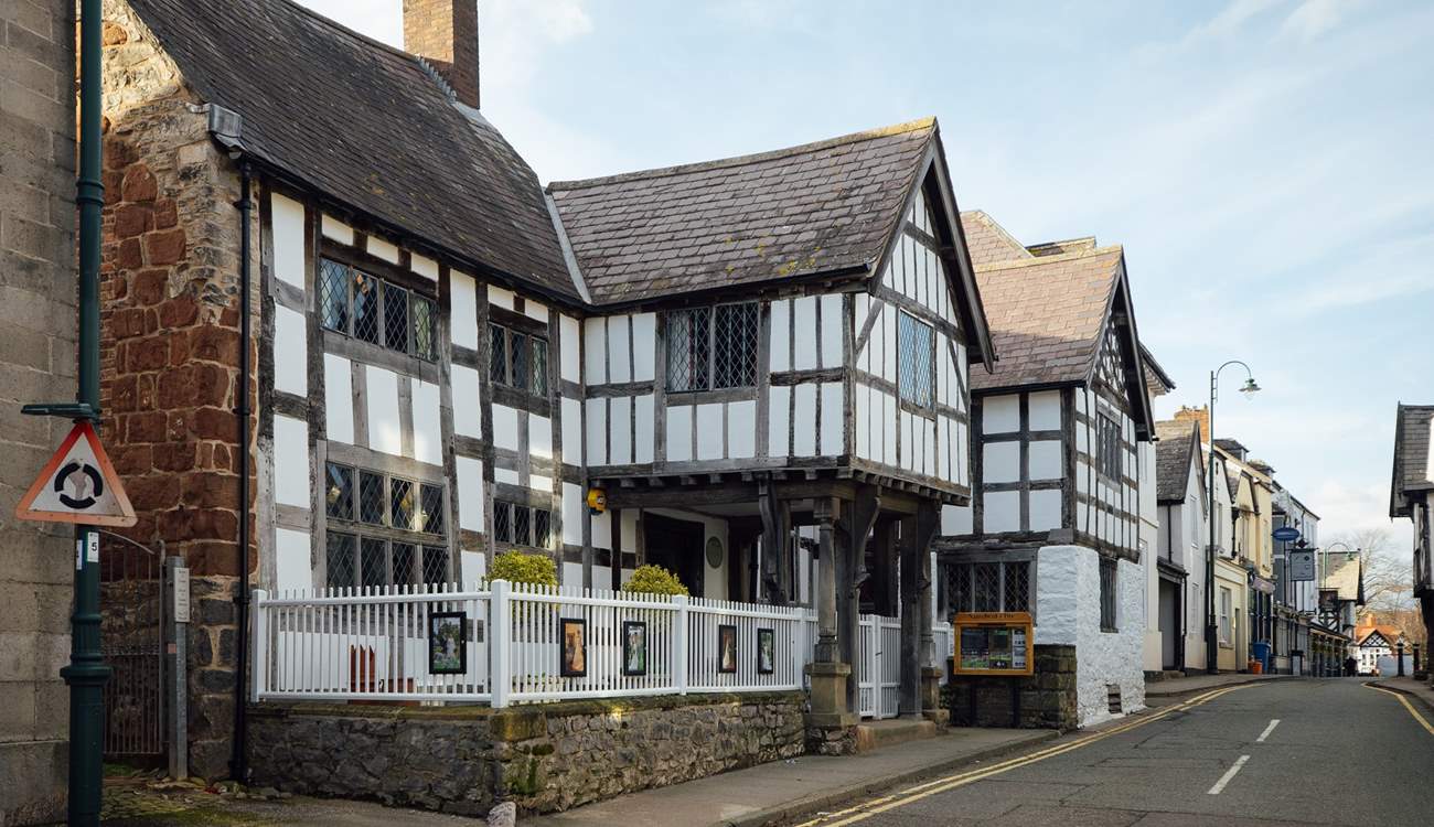 Now a museum, the oldest house in Wales, Nantclwyd y Dre. 