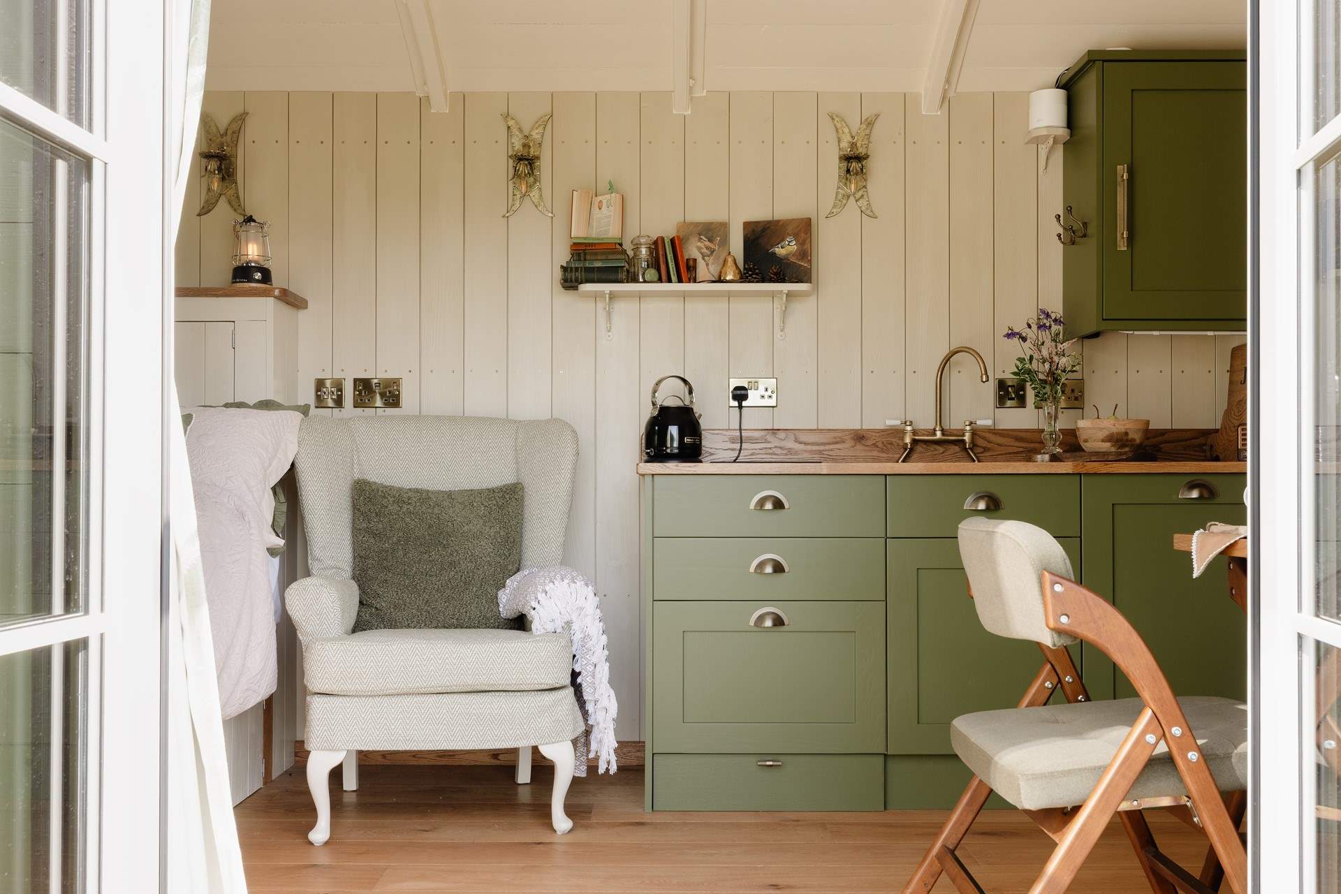 The perfect nook for curling up with a good book and listening to the soothing sounds of nature outside.