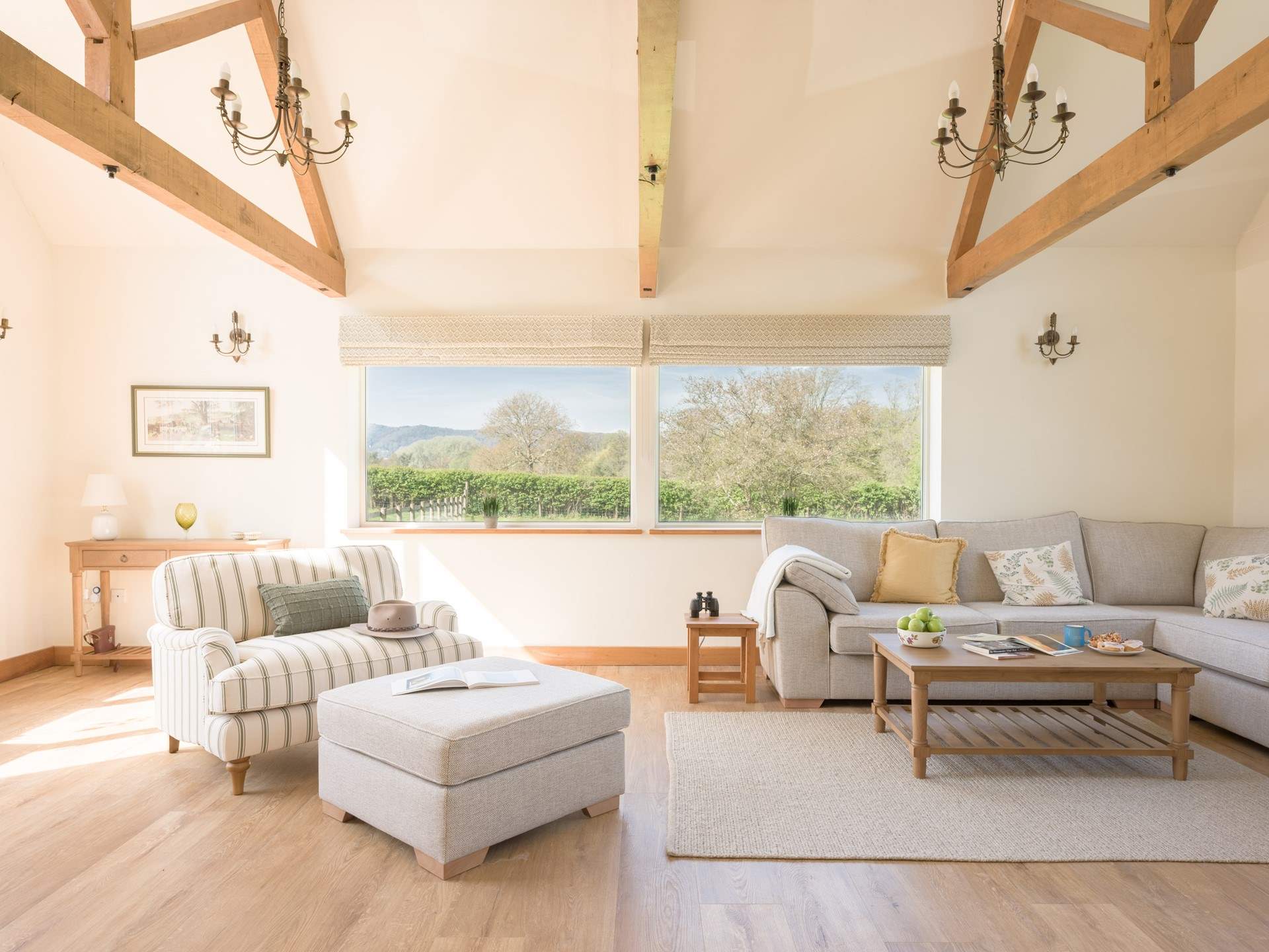 Beautiful views of the Malvern Hills through the sitting-room window.