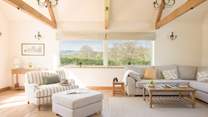 Beautiful views of the Malvern Hills through the sitting-room window.