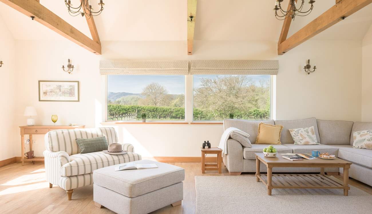 Beautiful views of the Malvern Hills through the sitting-room window.