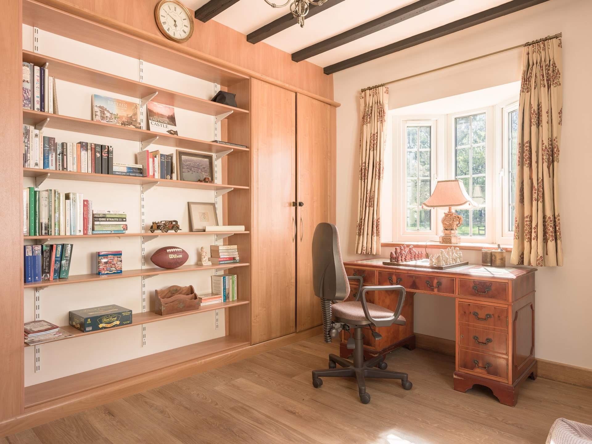 The study is the perfect place should you need to catch up on work while away from home.