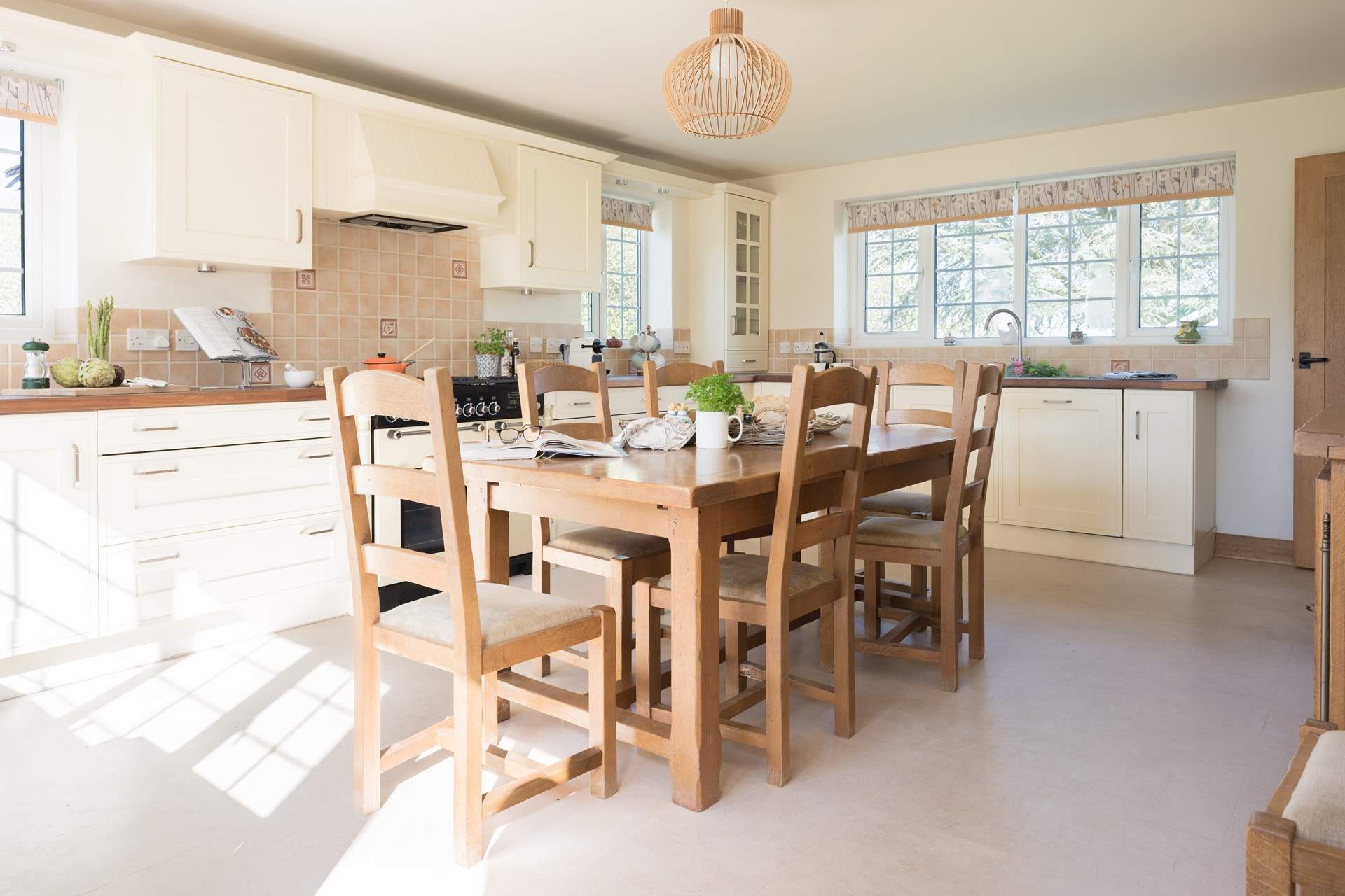 The dining kitchen is a great place for everyone to get together around the table.