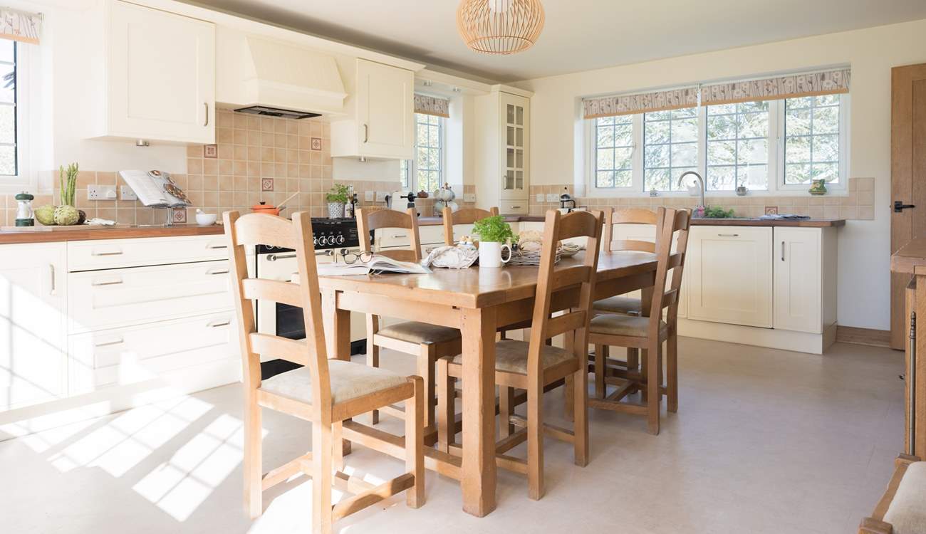 The dining kitchen is a great place for everyone to get together around the table.