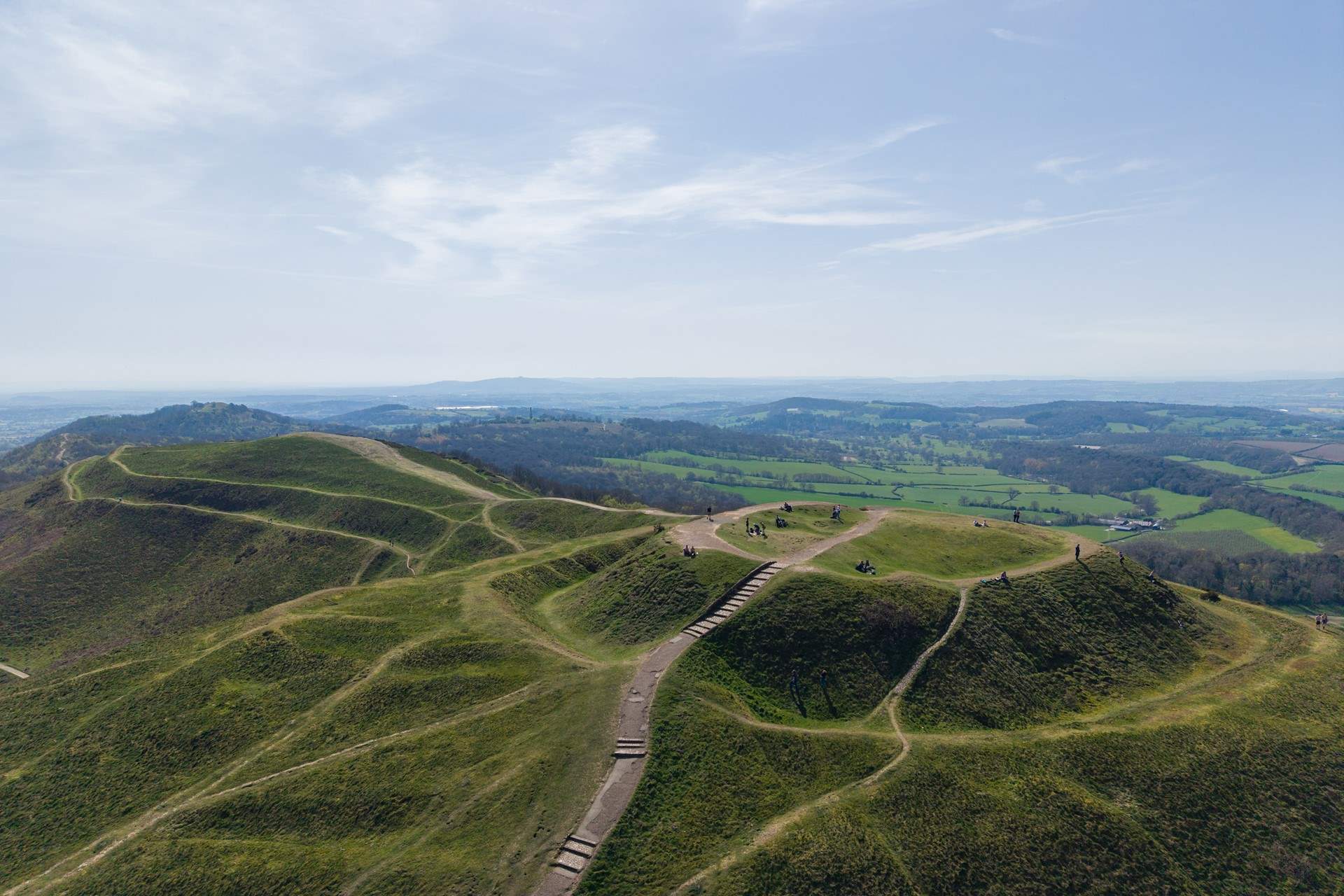Climb up to British Camp then treat yourself to lunch at the Malvern Hills hotel when you get back down.