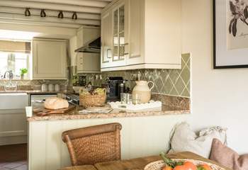 The kitchen is well-equipped for a stay with friends and family.