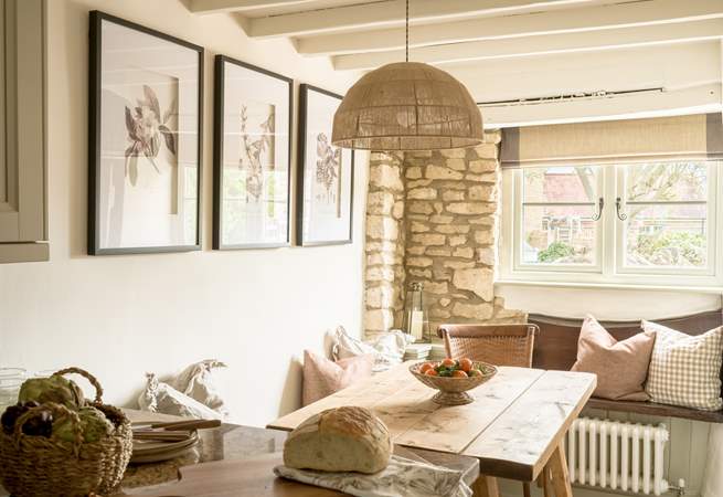 Cosy around the dining-table for some artisan local produce. 