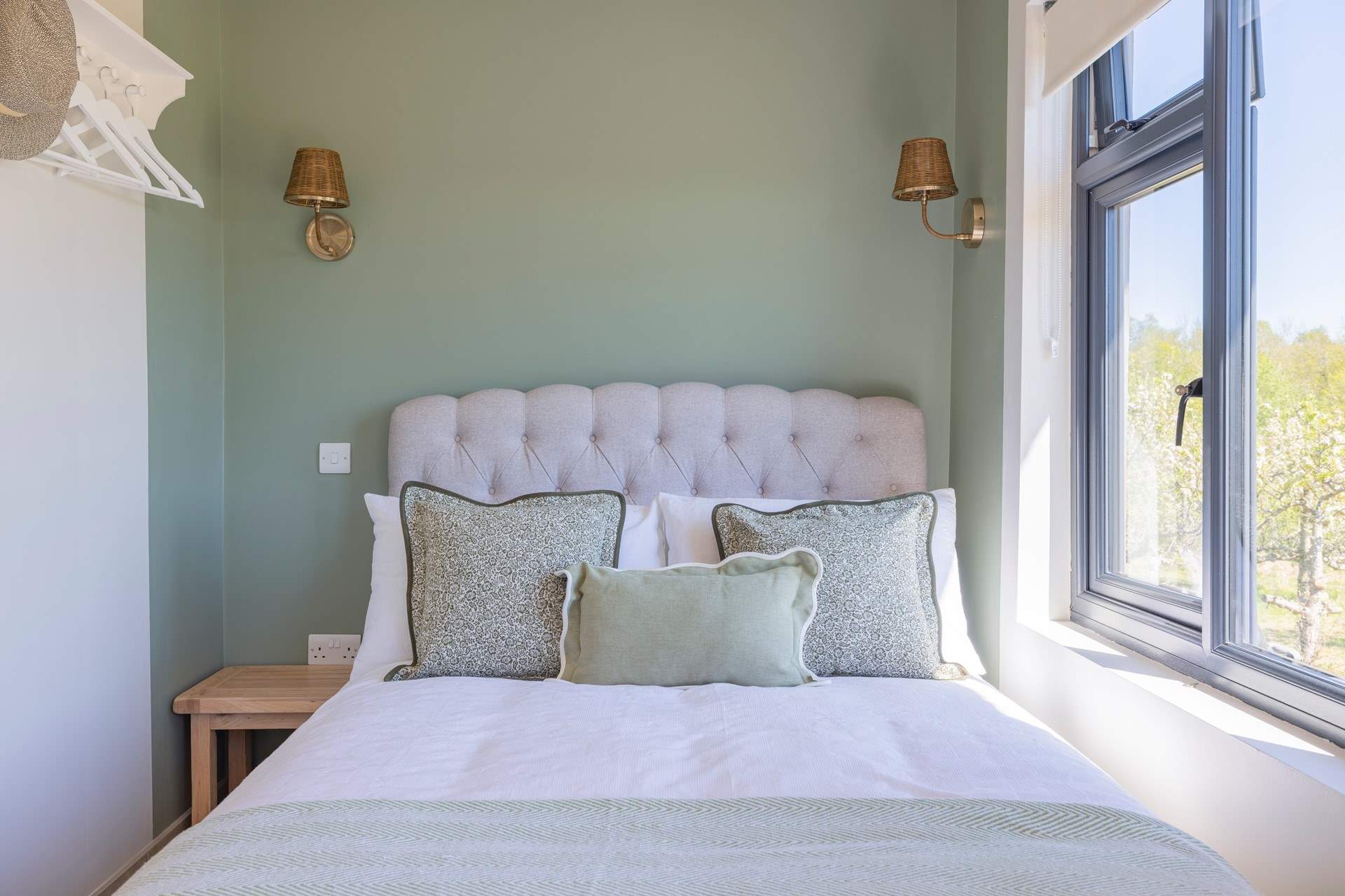A comfy bed for peaceful sleeps.