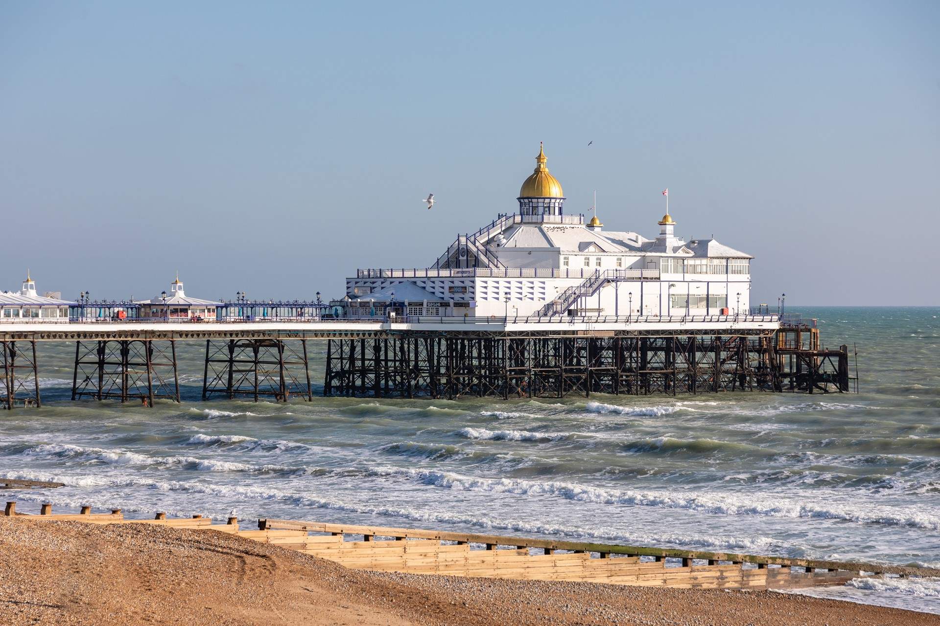 Eastbourne with its long Victorian pier.