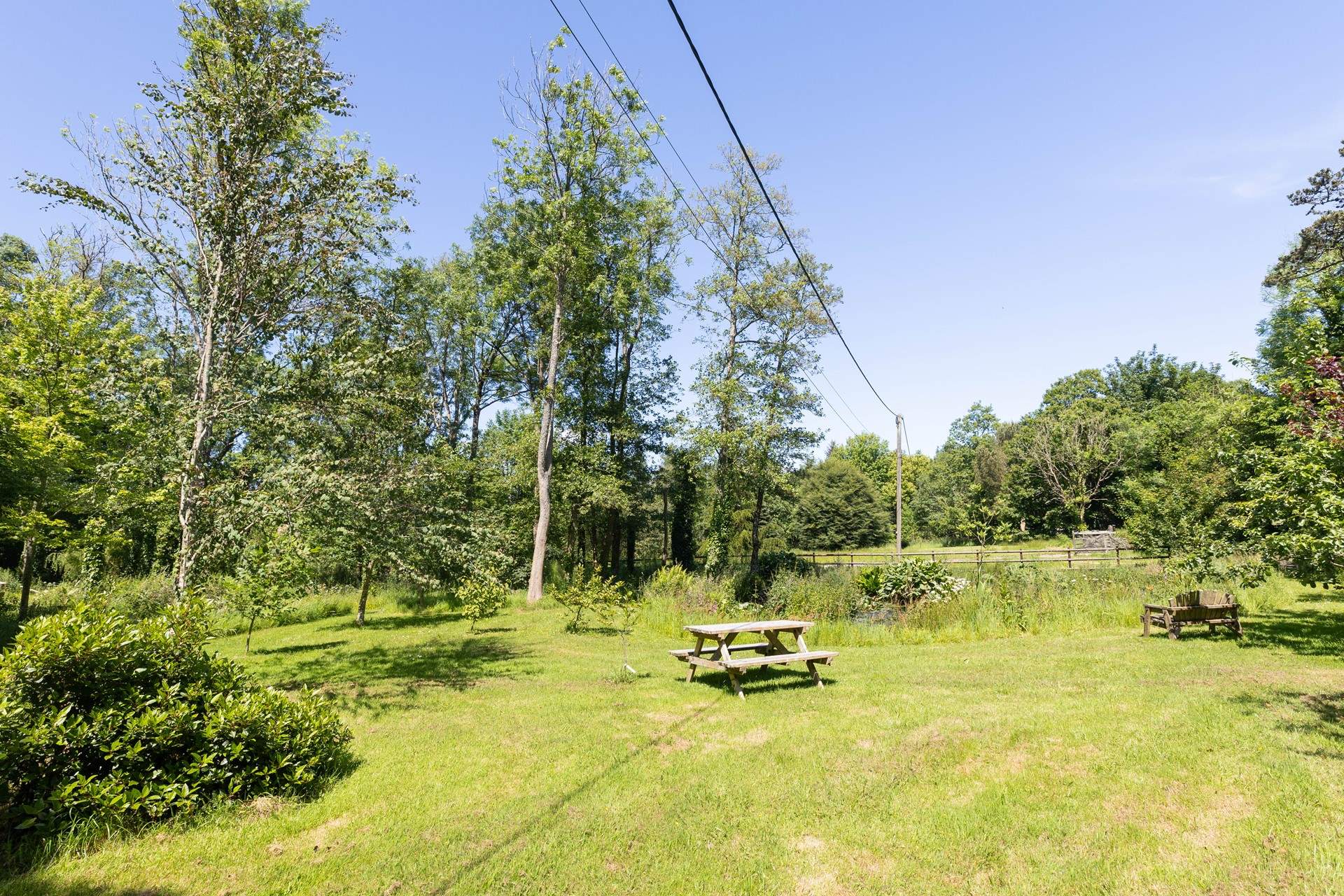 Enjoy a picnic lunch in the shared garden just over the lane. 