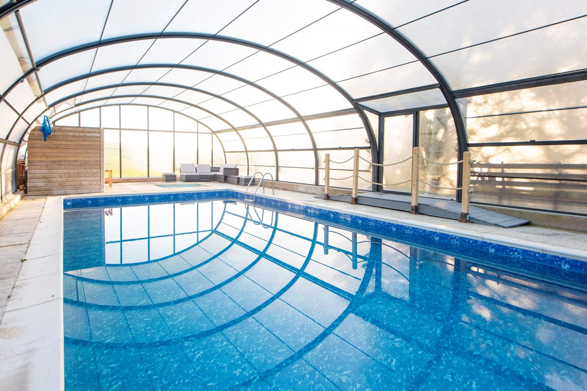 What a treat! The pool is open from Easter to October.