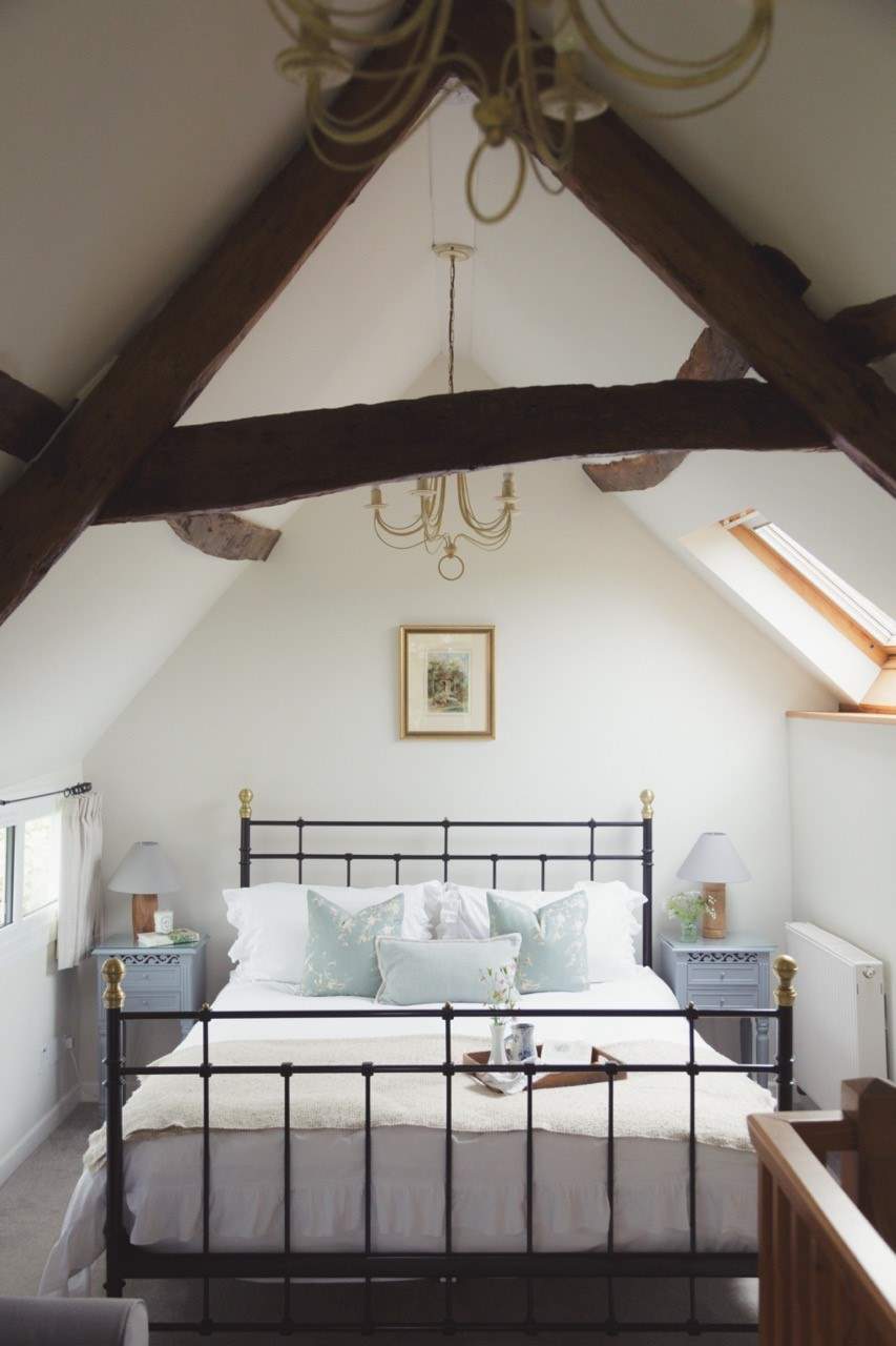 The vaulted ceilings create the feel of space and light.