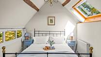 The vaulted ceilings create the feel of space and light.