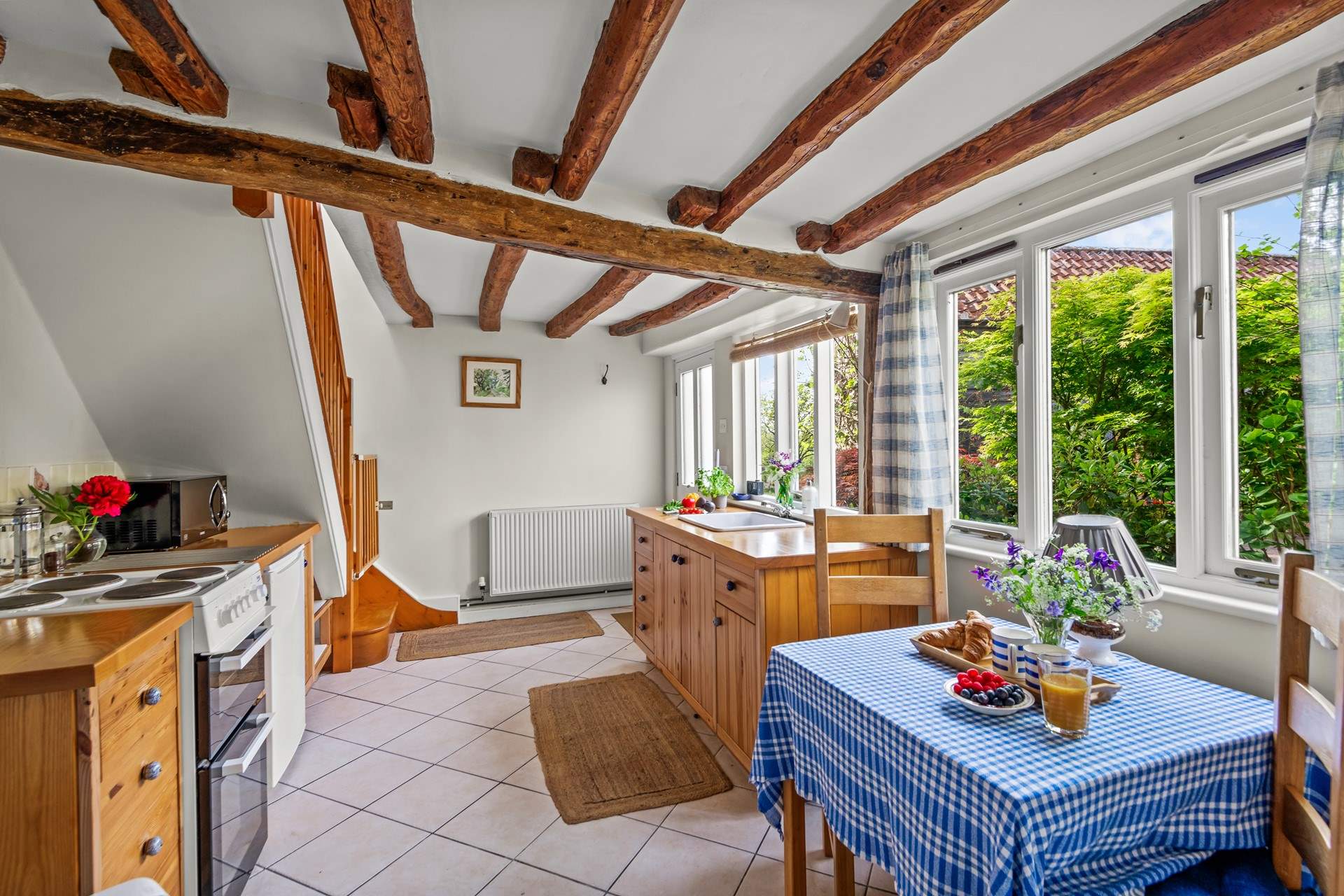 Step directly into the kitchen and dining-area.
