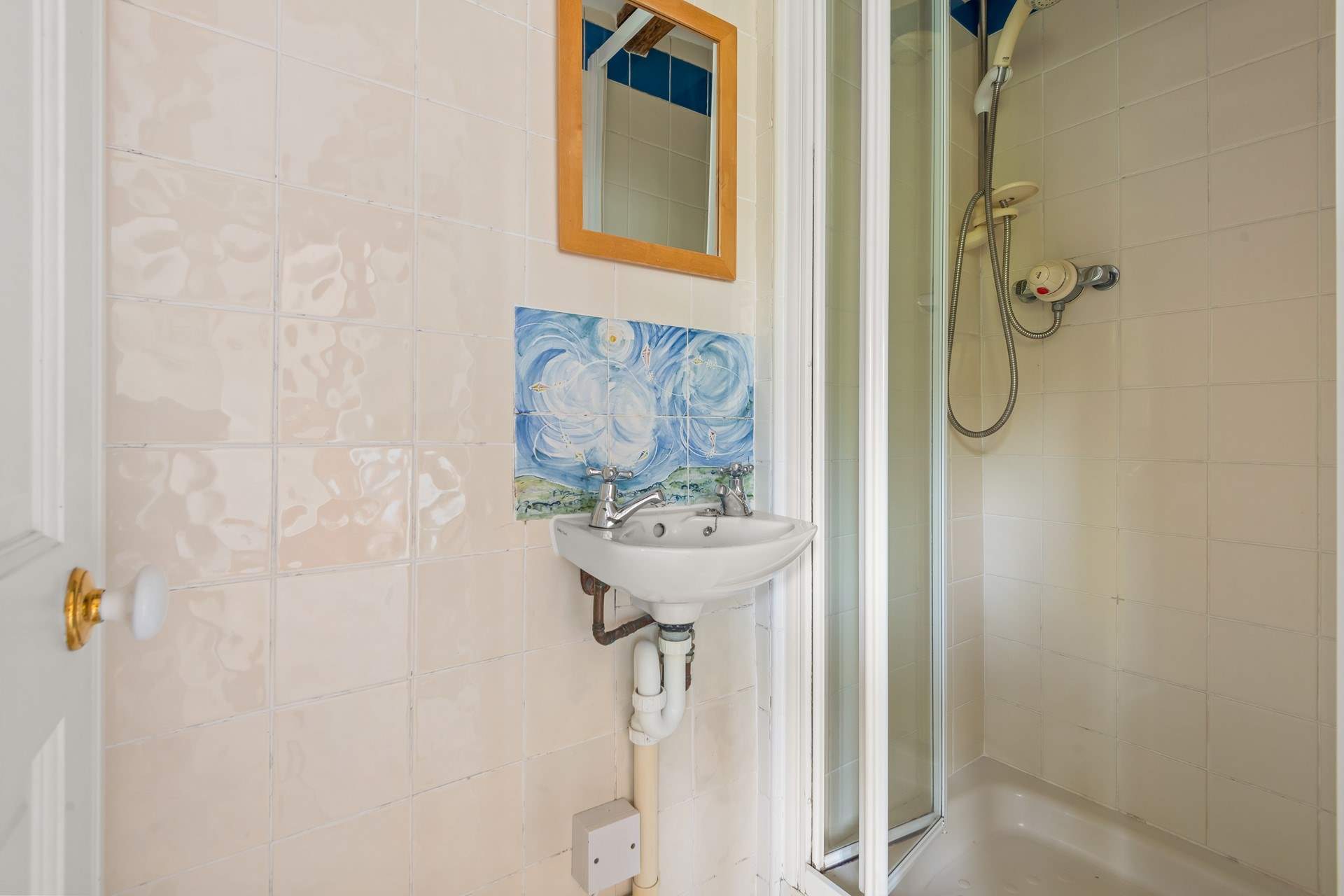 The shower-room can be found just off the kitchen on the ground floor.