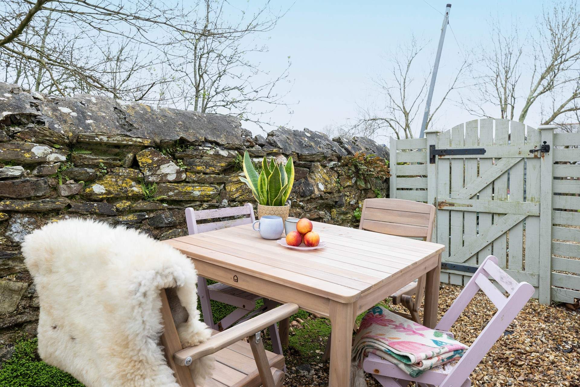 The little courtyard is a great escape from it all. 