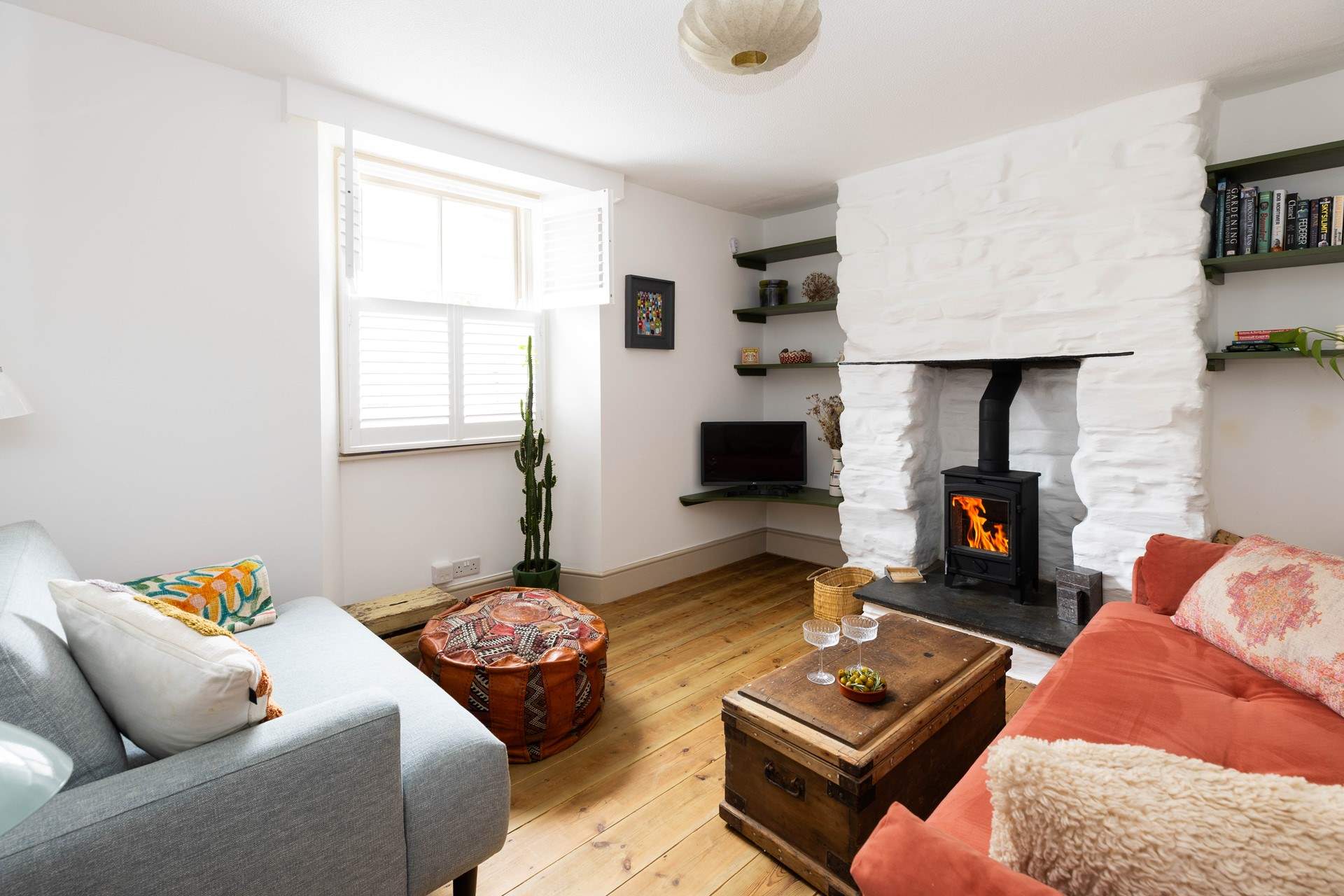 Snuggle up in front of the wood-burner with a good book or perhaps a game of scrabble. 