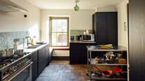 The holiday chef will be in heaven in the well-equipped kitchen. 