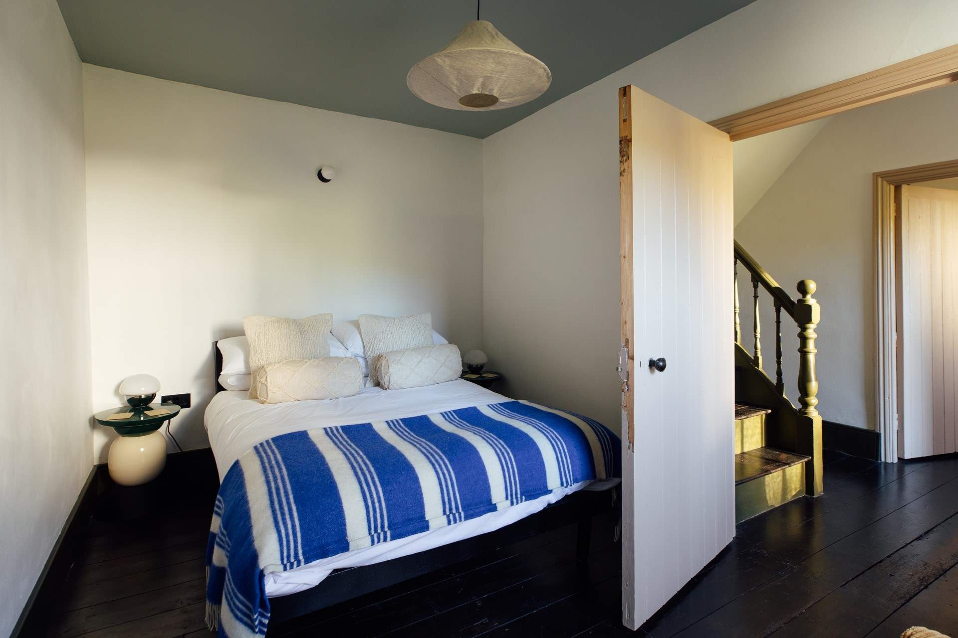 Front facing bedroom 2, located across the landing from bedroom 1. 