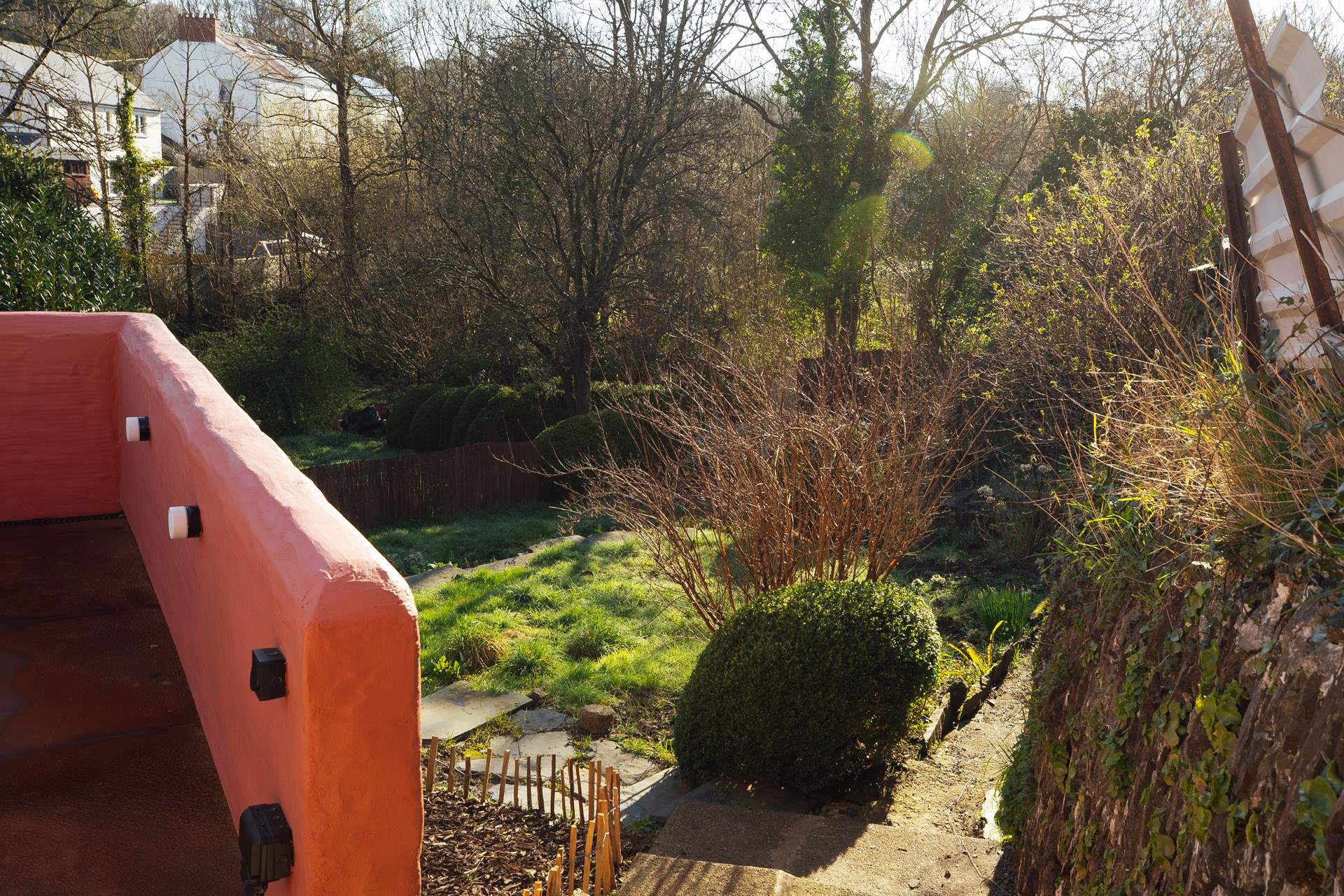 Children and dogs will love exploring the garden, accessed via steps from the patio.