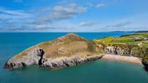 One of many glorious beaches nearby, Mwnt Beach. 