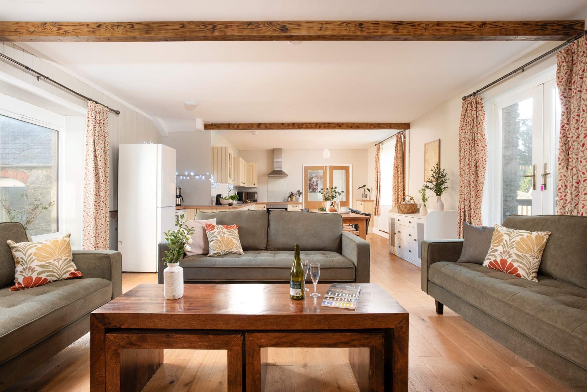 Open plan living is the order of the day at The Old Dairy.