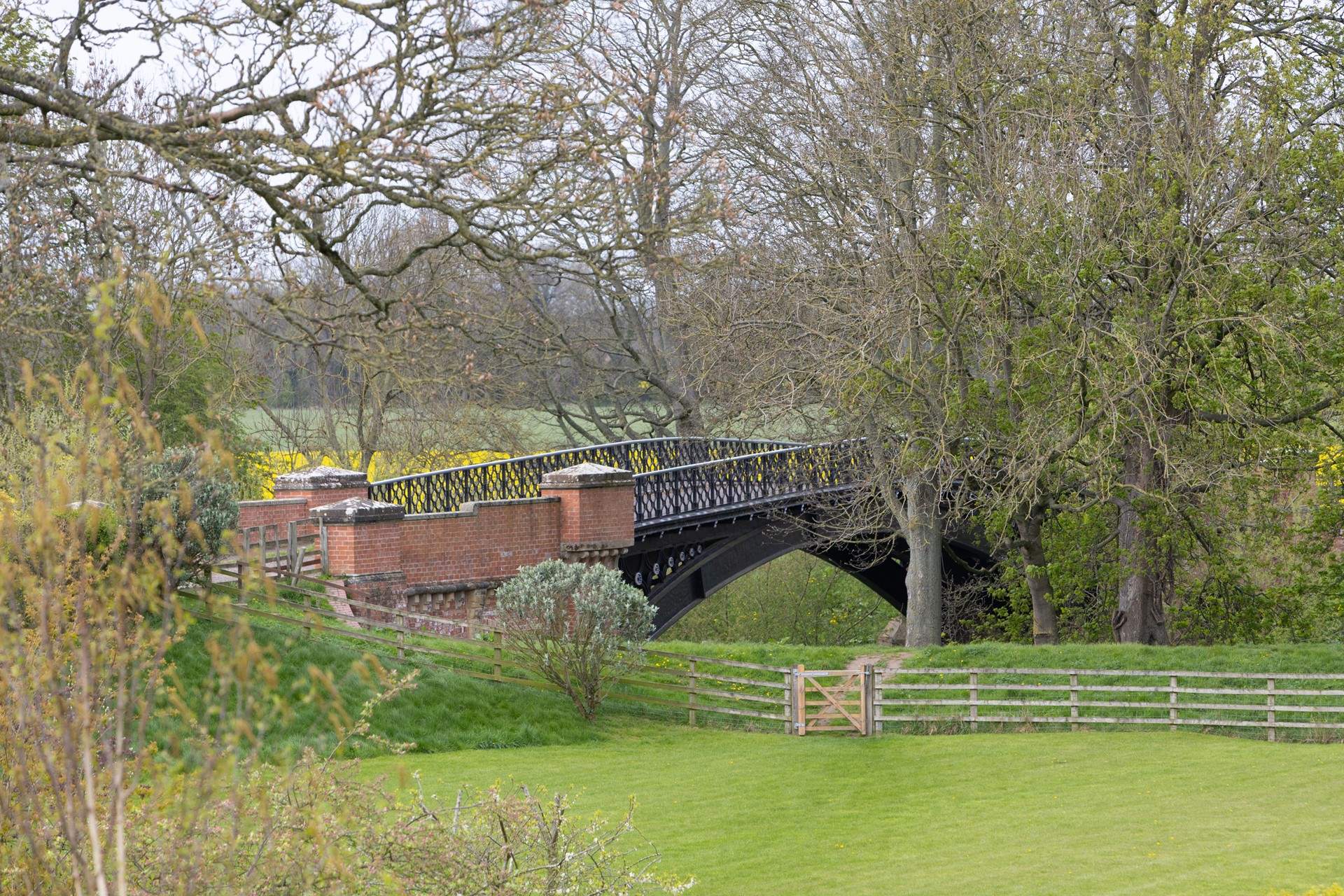 The famous cast iron bridge in the village, read the history in the cottage. 