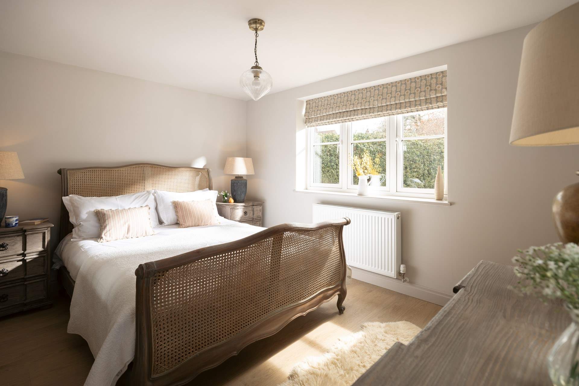 This king-size bedroom is on the ground floor and has an en suite shower-room.