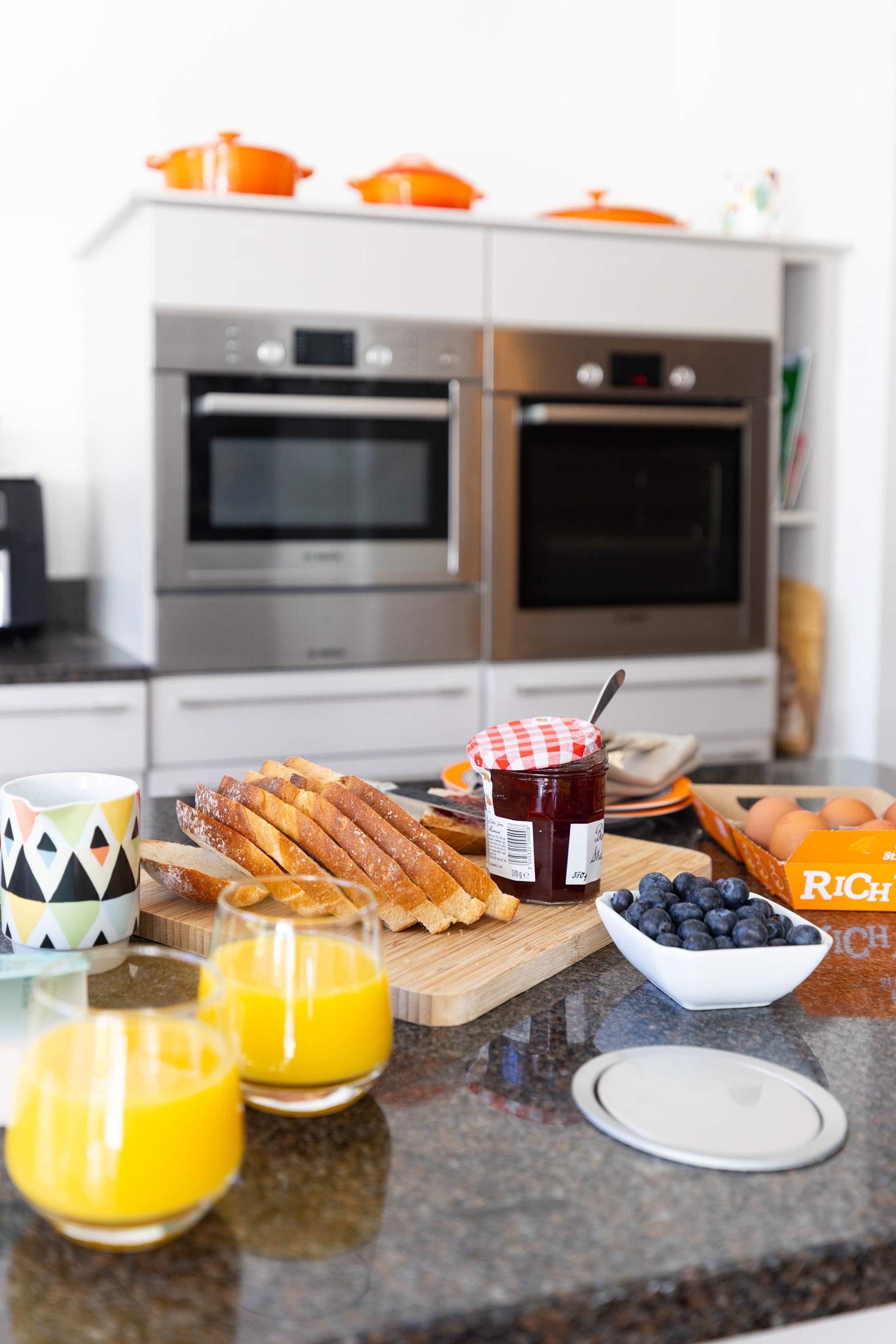 Enjoy long slow mornings over breakfast.