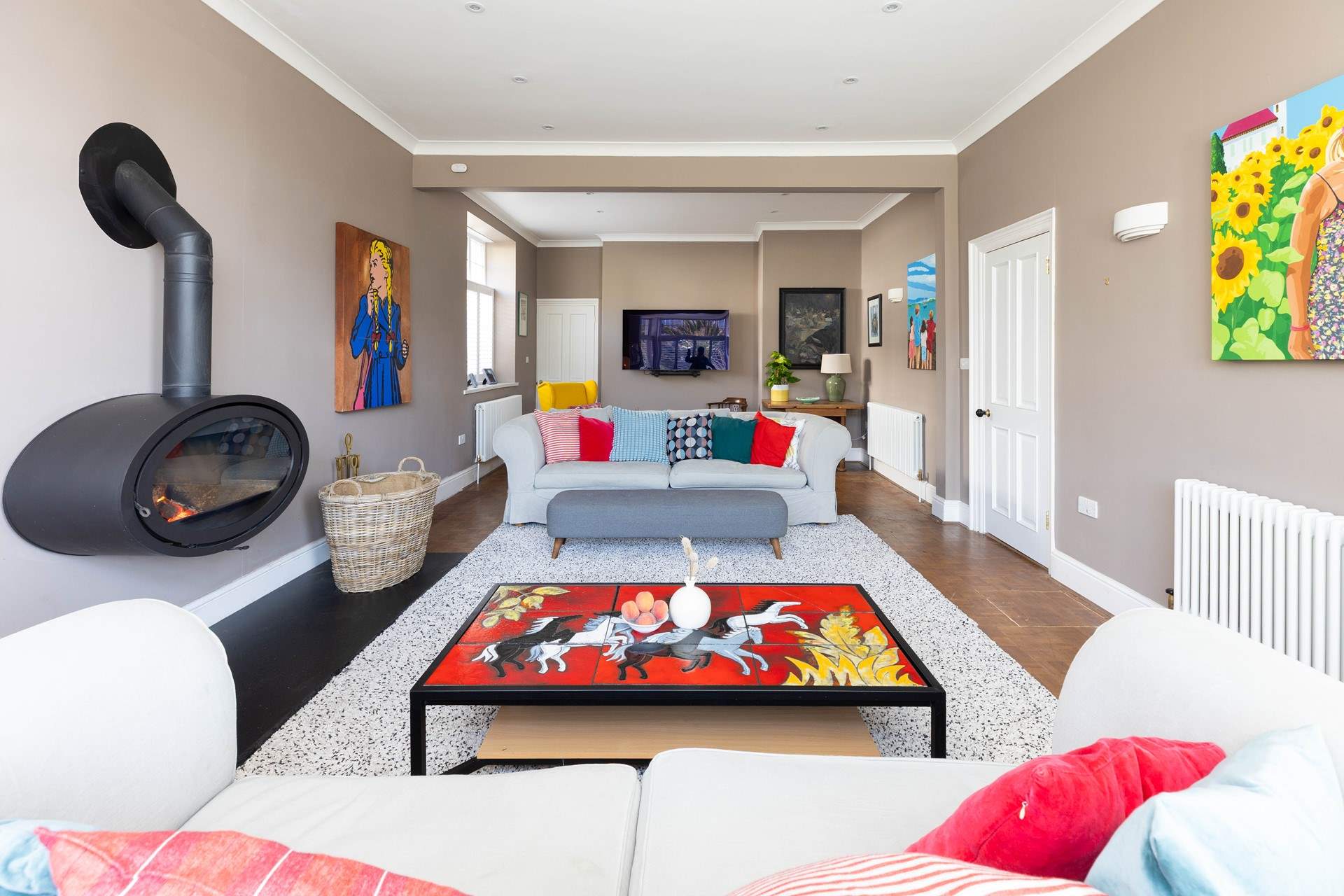 The main sitting-room is a very spacious grand room.