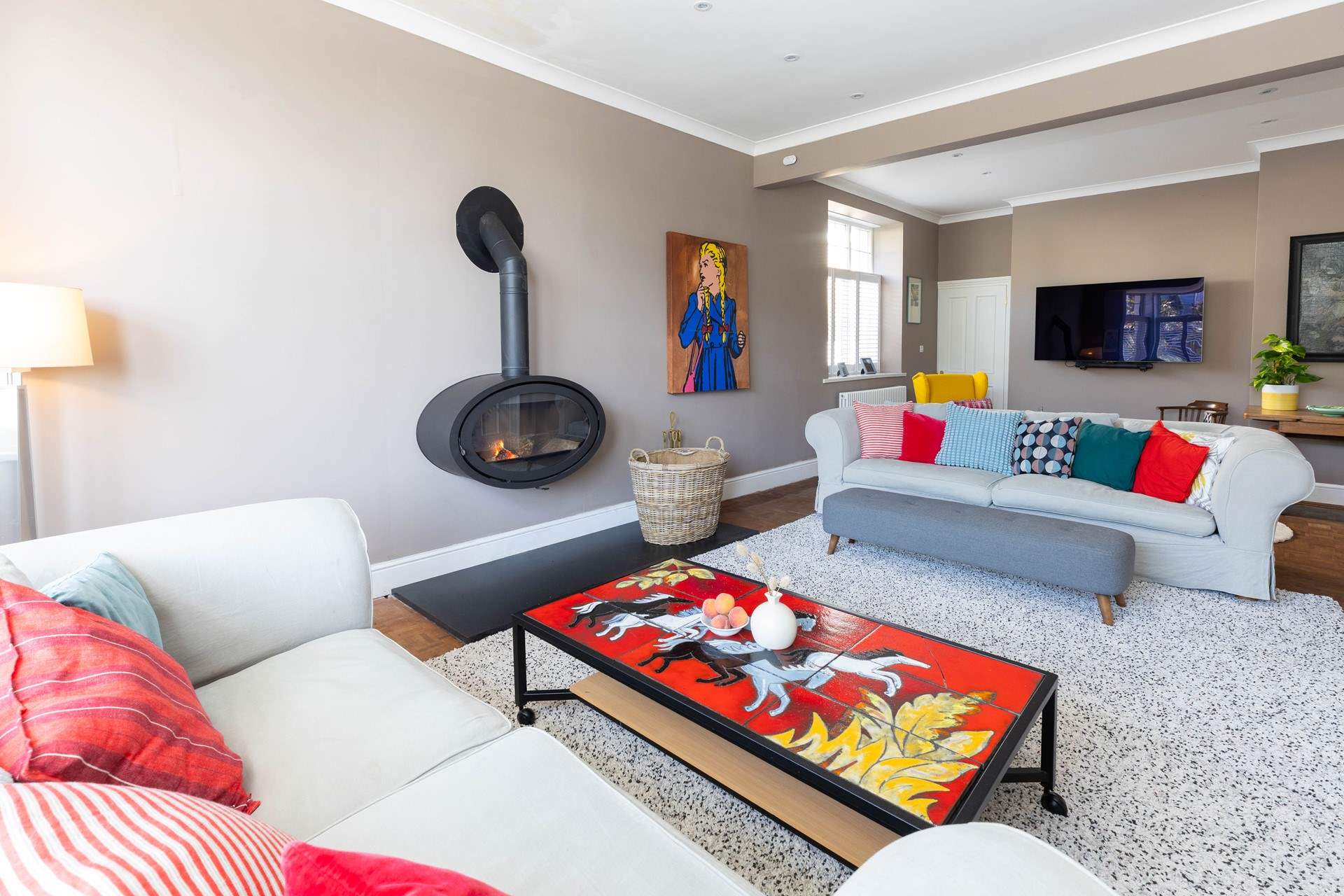 This is the perfect place to catch up with one another in front of the cosy wood-burner. 