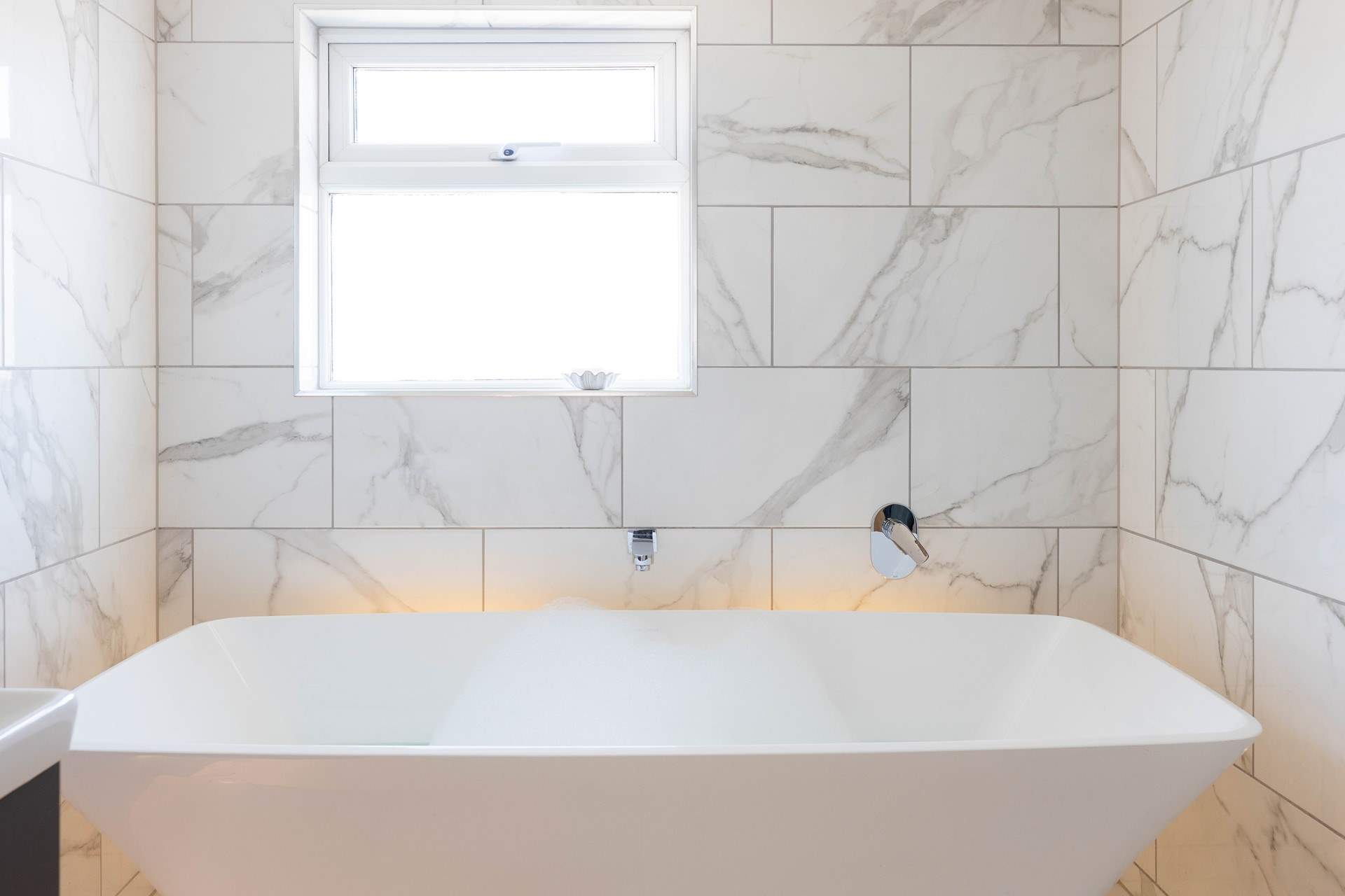 Blissful bubble bath. 