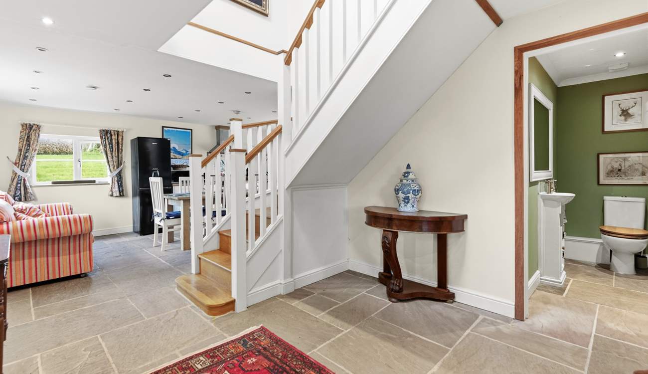 The entrance hall links the ground floor perfectly, with the stairs to the first floor leading up just outside of the kitchen area.