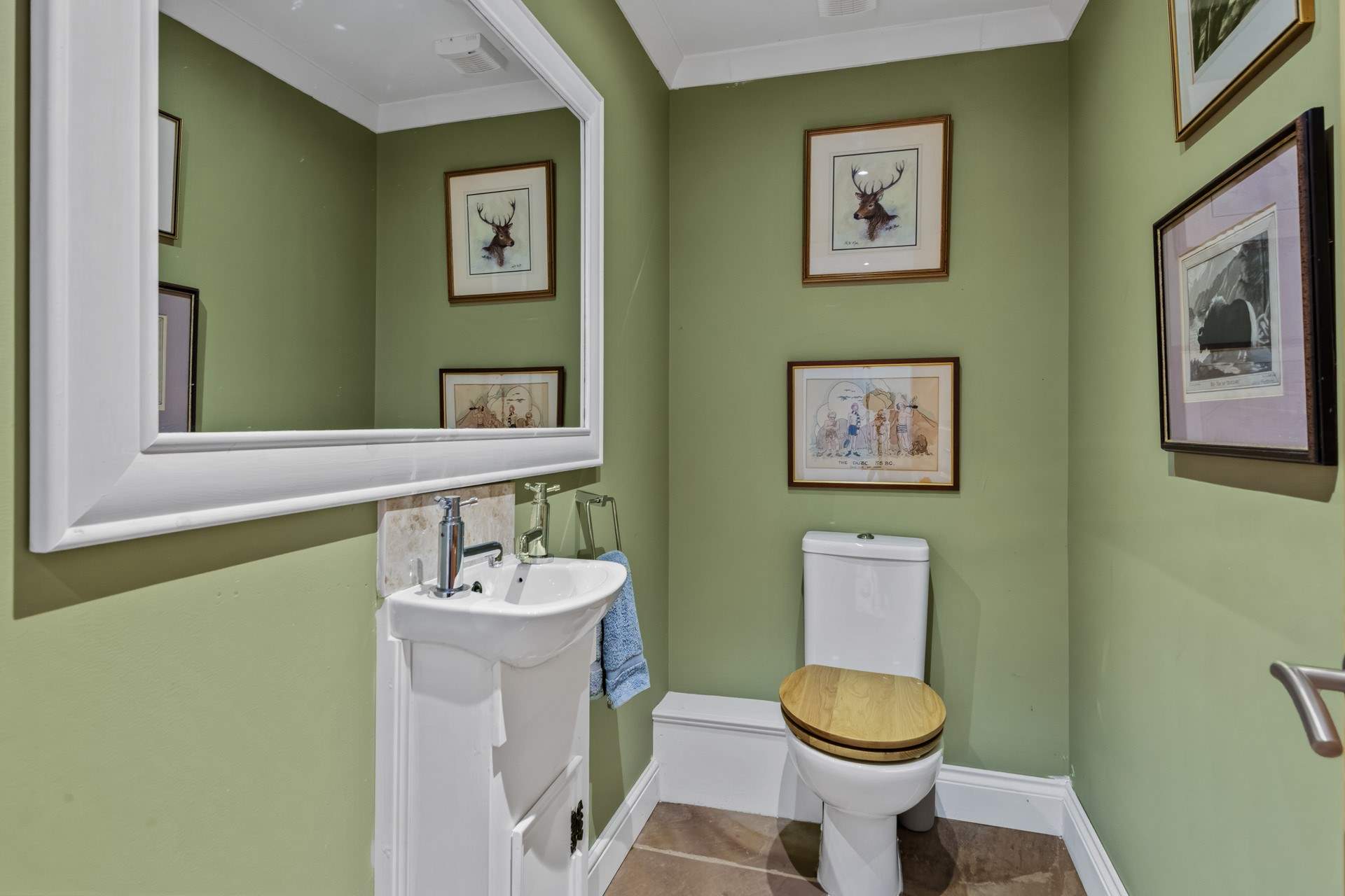 The ground floor cloakroom.