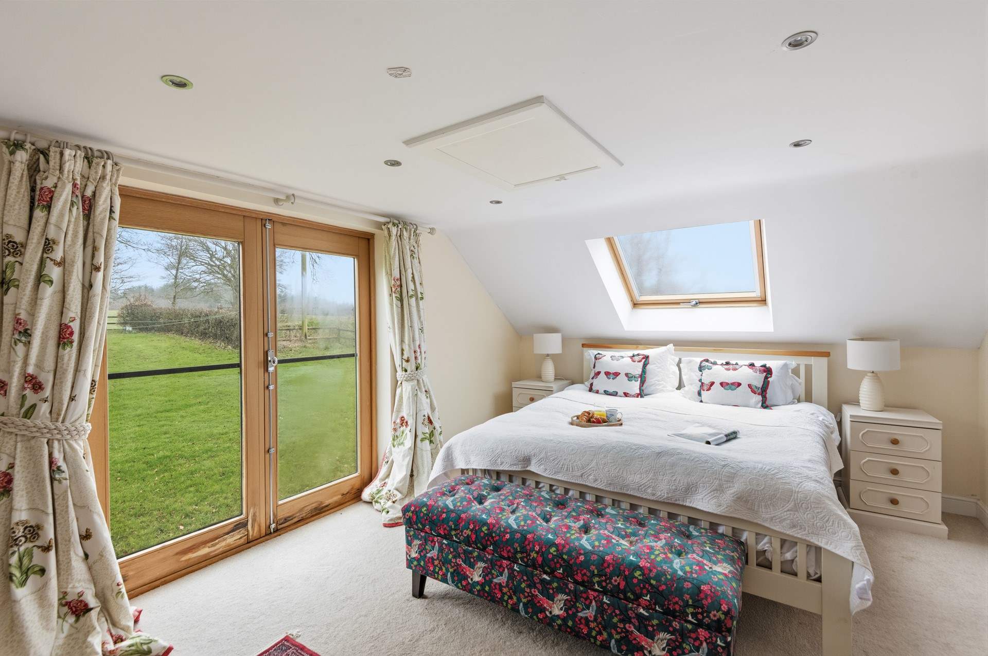 Bedroom one is a super-king bedroom which oozes comfort and style, with superb countryside views too.