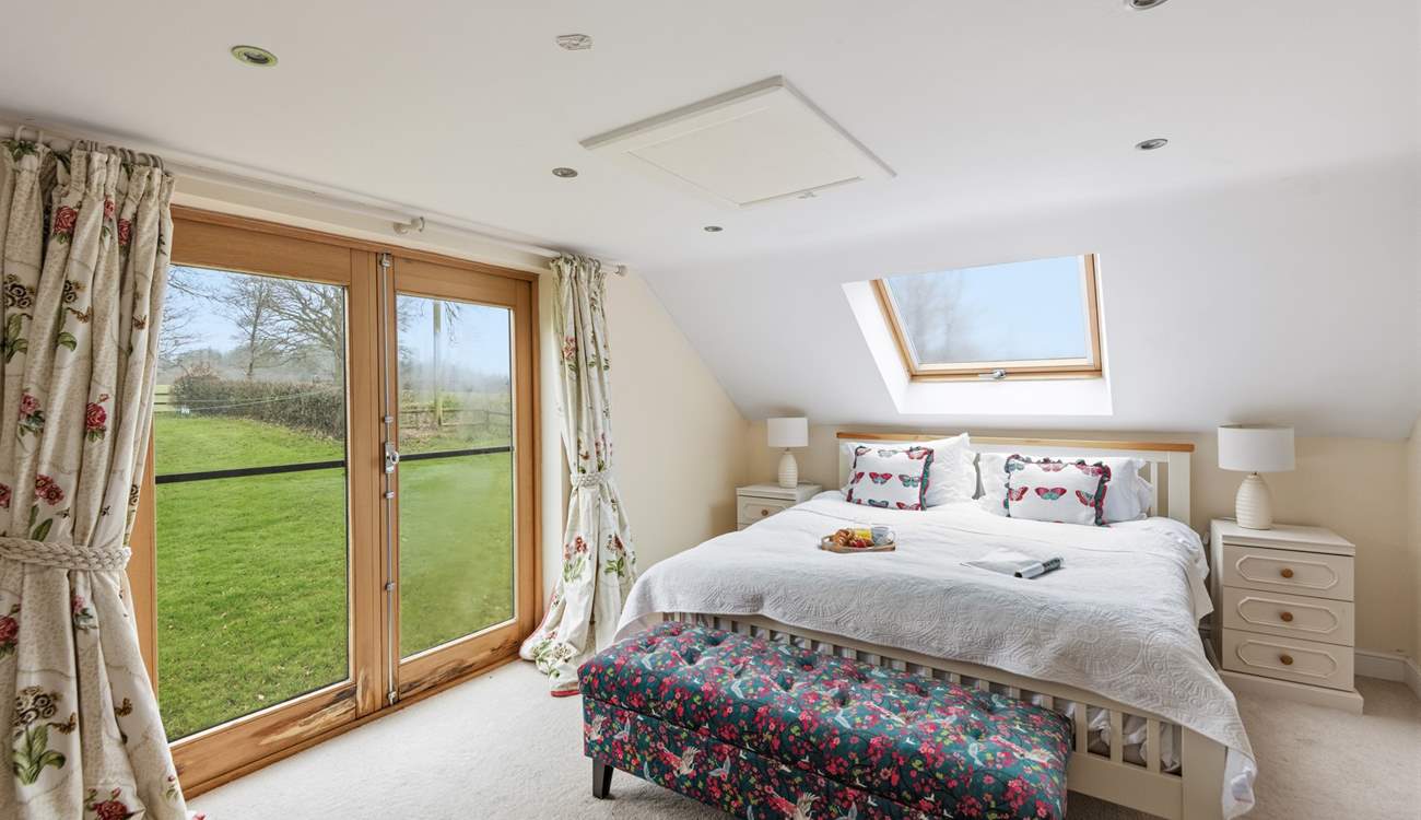 Bedroom one is a super-king bedroom which oozes comfort and style, with superb countryside views too.