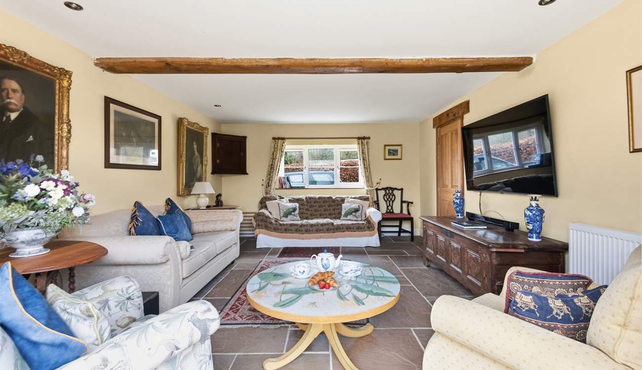 Looking into the sitting-room from the patio-area.