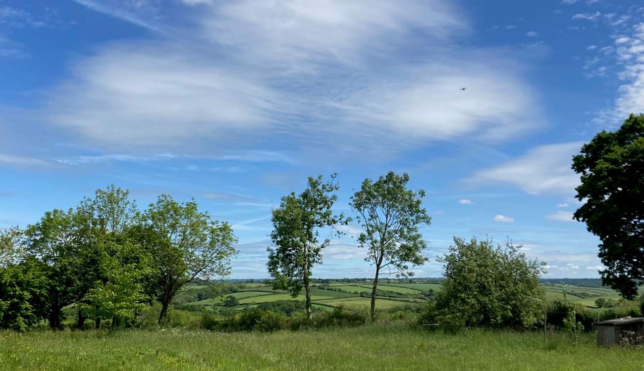 Countryside views don't get much more far reaching than this.
